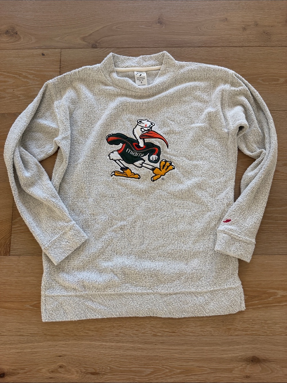 Light Gray U Miami Graphic Crewneck Sweater